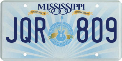 MS license plate JQR809