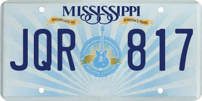 MS license plate JQR817