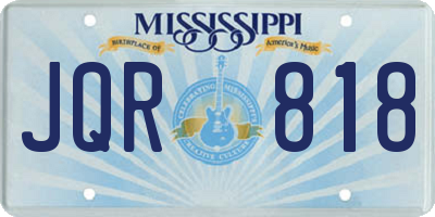 MS license plate JQR818