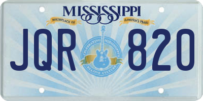 MS license plate JQR820