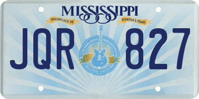 MS license plate JQR827