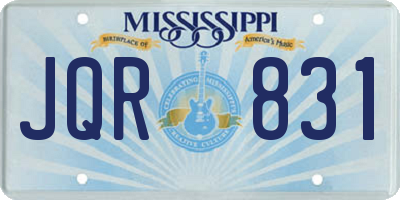 MS license plate JQR831