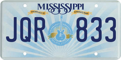 MS license plate JQR833