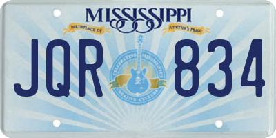MS license plate JQR834