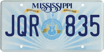 MS license plate JQR835
