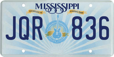 MS license plate JQR836