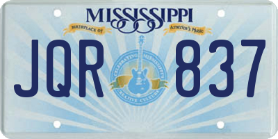 MS license plate JQR837