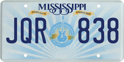 MS license plate JQR838