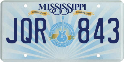 MS license plate JQR843