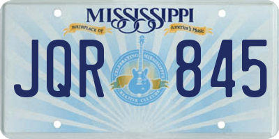 MS license plate JQR845