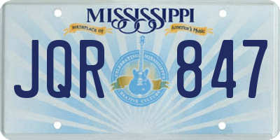 MS license plate JQR847