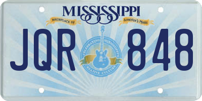 MS license plate JQR848