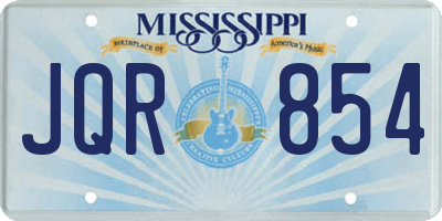 MS license plate JQR854