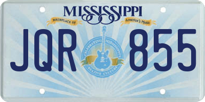 MS license plate JQR855