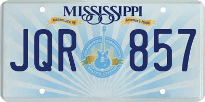 MS license plate JQR857