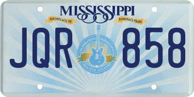 MS license plate JQR858