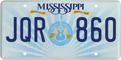 MS license plate JQR860