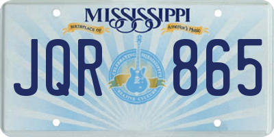 MS license plate JQR865