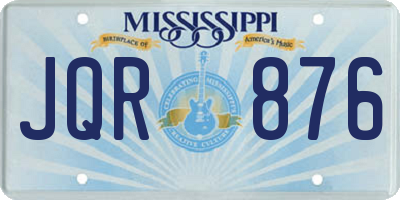 MS license plate JQR876