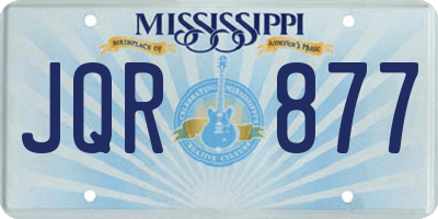 MS license plate JQR877