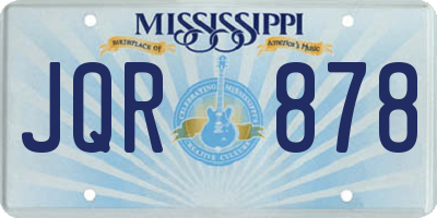 MS license plate JQR878