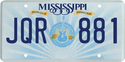 MS license plate JQR881