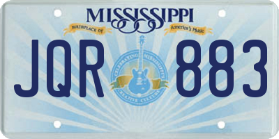 MS license plate JQR883