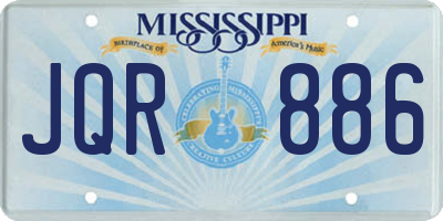 MS license plate JQR886