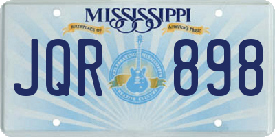 MS license plate JQR898