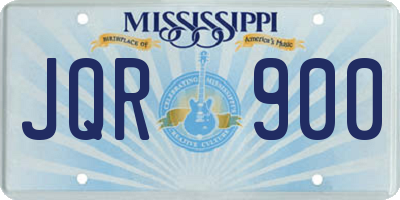 MS license plate JQR900