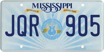 MS license plate JQR905