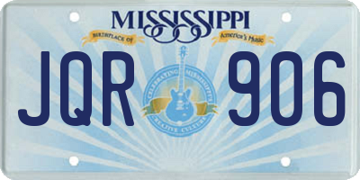 MS license plate JQR906
