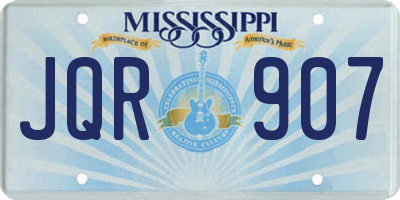 MS license plate JQR907
