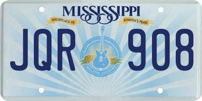 MS license plate JQR908
