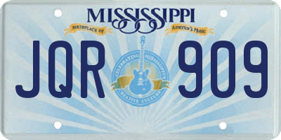 MS license plate JQR909