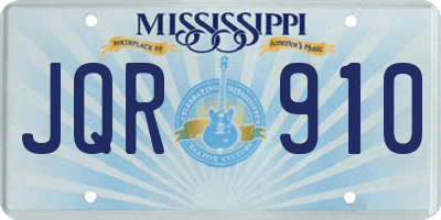 MS license plate JQR910