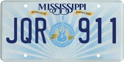 MS license plate JQR911