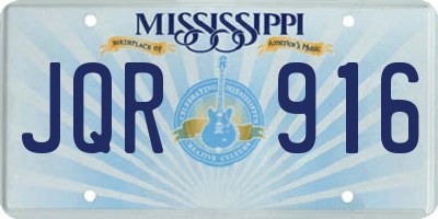 MS license plate JQR916