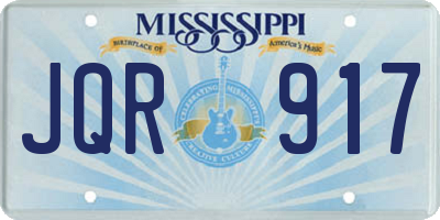 MS license plate JQR917