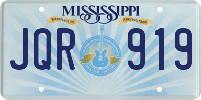 MS license plate JQR919