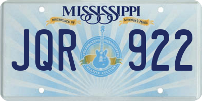 MS license plate JQR922