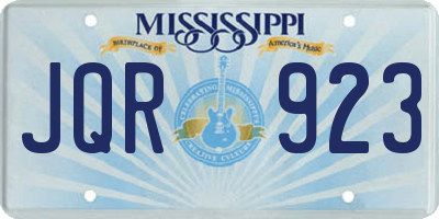 MS license plate JQR923