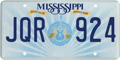 MS license plate JQR924
