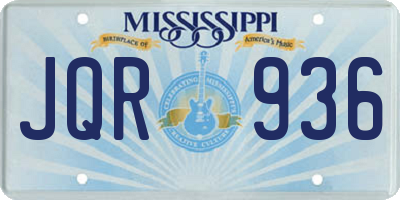 MS license plate JQR936