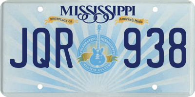 MS license plate JQR938