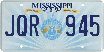 MS license plate JQR945