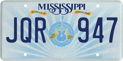 MS license plate JQR947