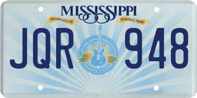 MS license plate JQR948