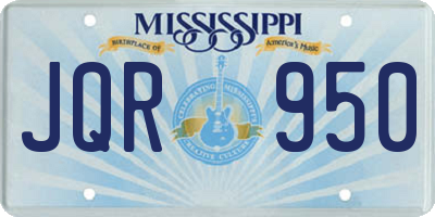 MS license plate JQR950