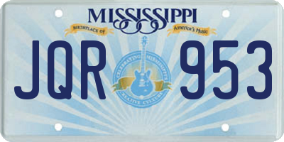 MS license plate JQR953